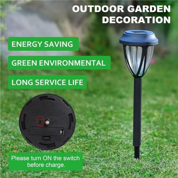 12 Pack Outdoor Solar Pathway Lights, Solar Powered Garden Decorative Lights - Picture 4 of 7